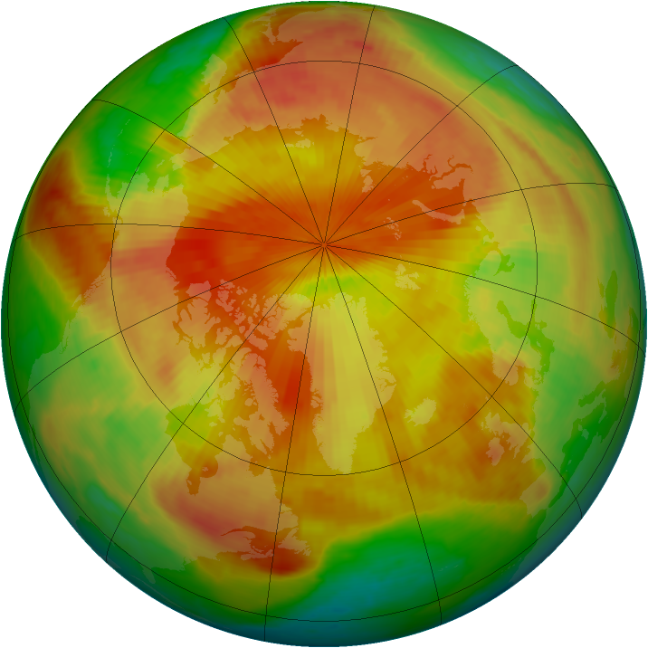 Arctic ozone map for 26 April 1998